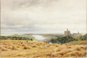 Warkworth Kalesi (kağıt üzerine sulu boya) by Harold Palmer